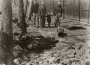 Nach der morgendlichen Säuberung der Baracken wurden im KZ Buchenwald die Toten vor die Tür gelegt