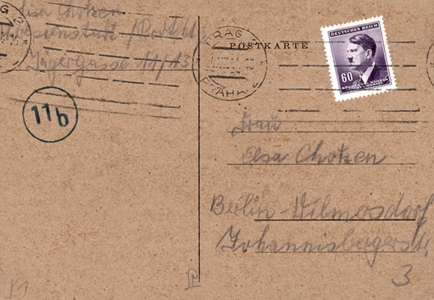 Postkarte von Lisa aus Theresienstadt an Elsa