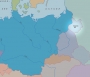 Karte vom Deutschen Reich 1941/42 mit dem Generalgouvernement und dem Bezirk Bialystok